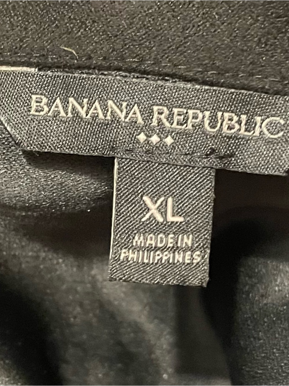Banana Republic Vegan Suede Black XL Jacket/Shirt with Belt - Picture 7 of 10